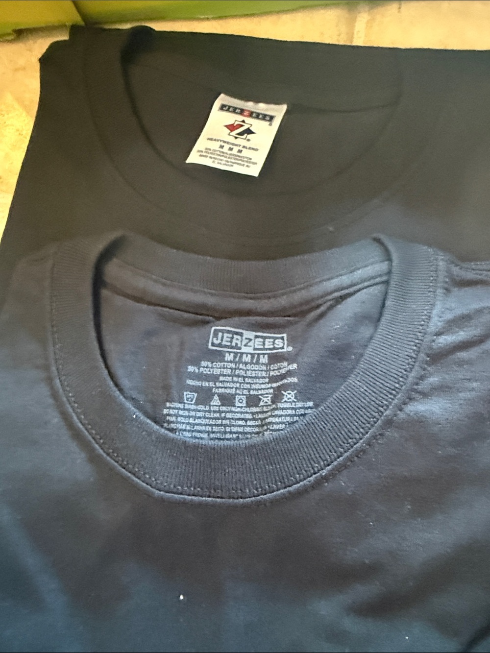 Jerzees Black Crewneck Tee - Solid Black